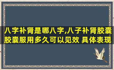 八字补肾是哪八字,八子补肾胶囊胶囊服用多久可以见效 具体表现